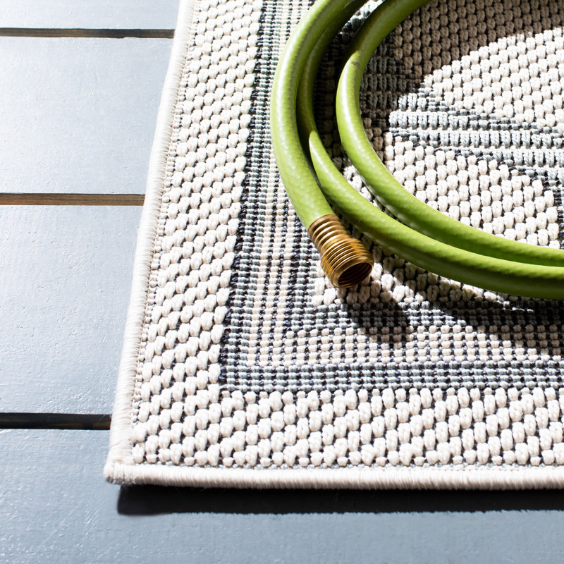 Murielle Performance Machine Washable Geometric Indoor/Outdoor Area Rug, Square 6'7"