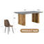 Ensemble de table et de chaises. Ensemble de salle à manger moderne en panneau de fibres à densité moyenne de 67 po x 35,4 po avec technologie de confort et chaises aux coins arrondis. Convient pour les salles à manger à la maison, ensemble de table -973510544-973510546