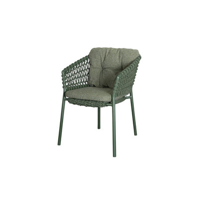 Ocean Stacking Patio Dining Armchair Dark Green Frame