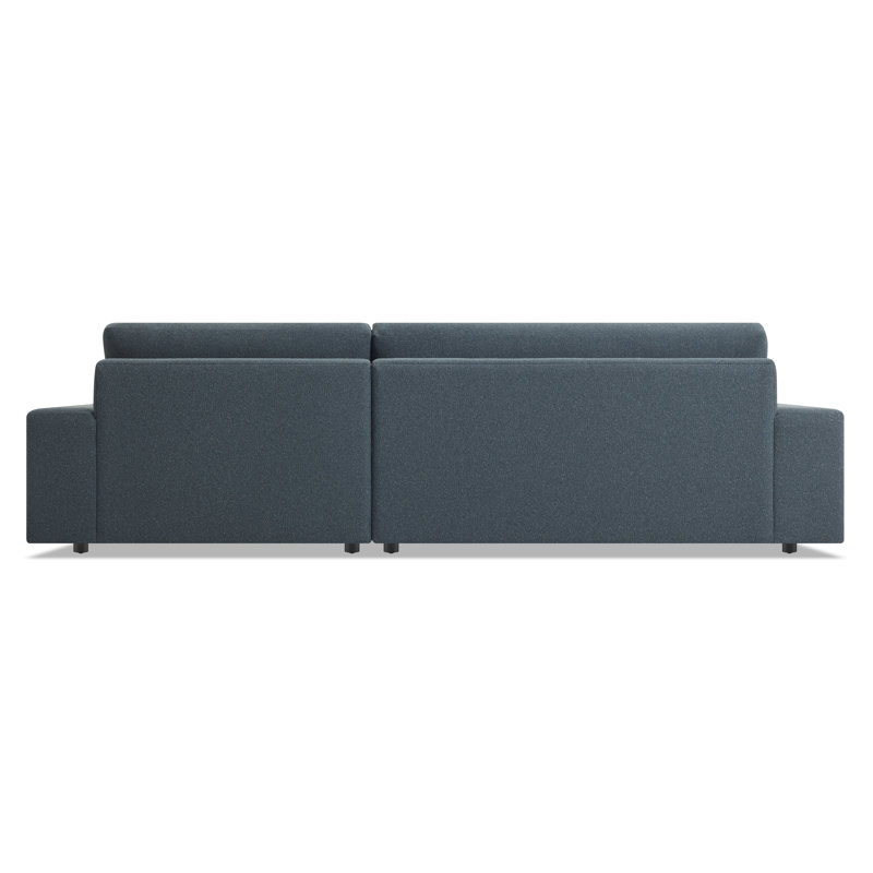 Esker Chaise Sectional, Kelso Blue Polyester, Right Hand Facing