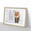 Red Fox in a Winter Forest in Abstract - Picture Frame Painting Print on MDF-55771989-55771987