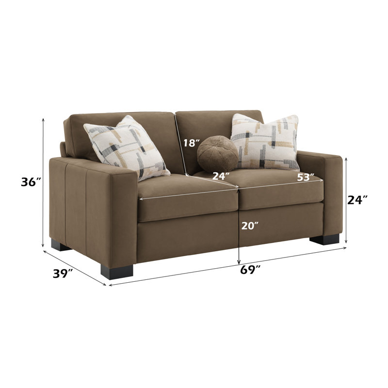 Ensemble de salon en suède / tissu 3 pièces Darya (1 chaise, 1 causeuse, 1 canapé)