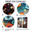 Fleurs colorées fantaisistes - Art mural multicolore-151625679-151625677-151625676