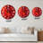 Red Flame Liquid Marble Art - Modern Wall Clock-1149793241