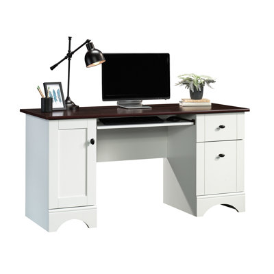 Bureau d'ordinateur, finition blanche
