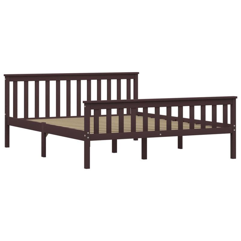Whitworth Solid Wood Bed, dark brown, European Kingsize (160 x 200cm)