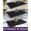 Tapis d'entrée robuste pour l'extérieur, tapis d'entrée en caoutchouc noir durable
