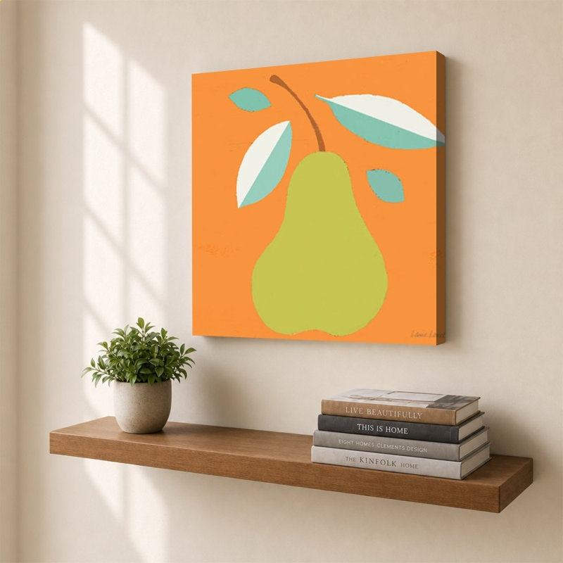 Bright Pear by Lanie Loreth - Graphic Art on Canvas, 36" H x 36" W