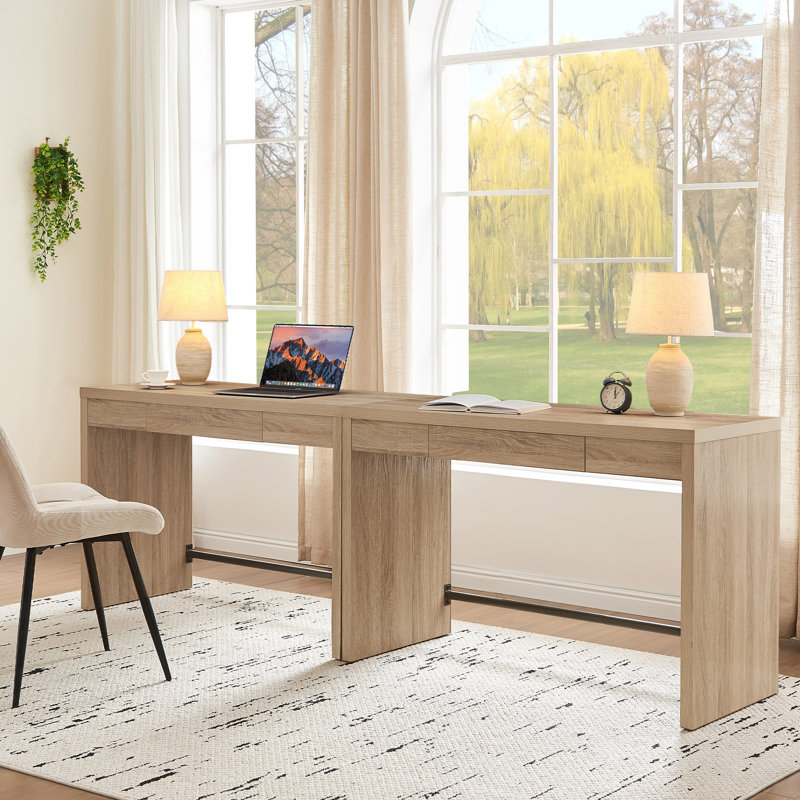 Computer Desk, Light Oak