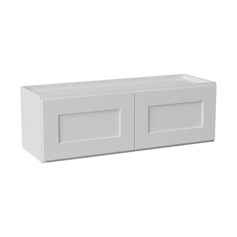 Armoire de cuisine en bois massif prête à assembler, H 12 po x l 36 po x P 12 po, White