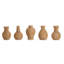 Natural Beauties Set Of 5 Basket Weave Pattern Vase