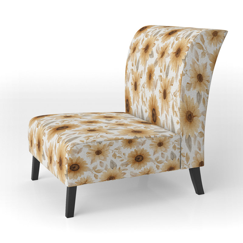 Fauteuil de chambre Floral, Pantoufle sans accoudoirs