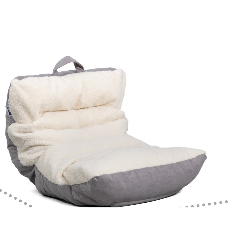 Fauteuil à billes Big Joe Roma, 100 % polyester gris