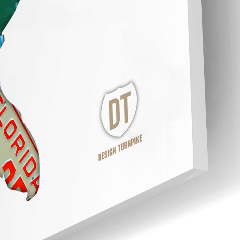 Carte de plaque minéralogique USA sur bois sur plastique / acrylique par Design Turnpike Print, H 12 po x l 16 po x P 0,13 po