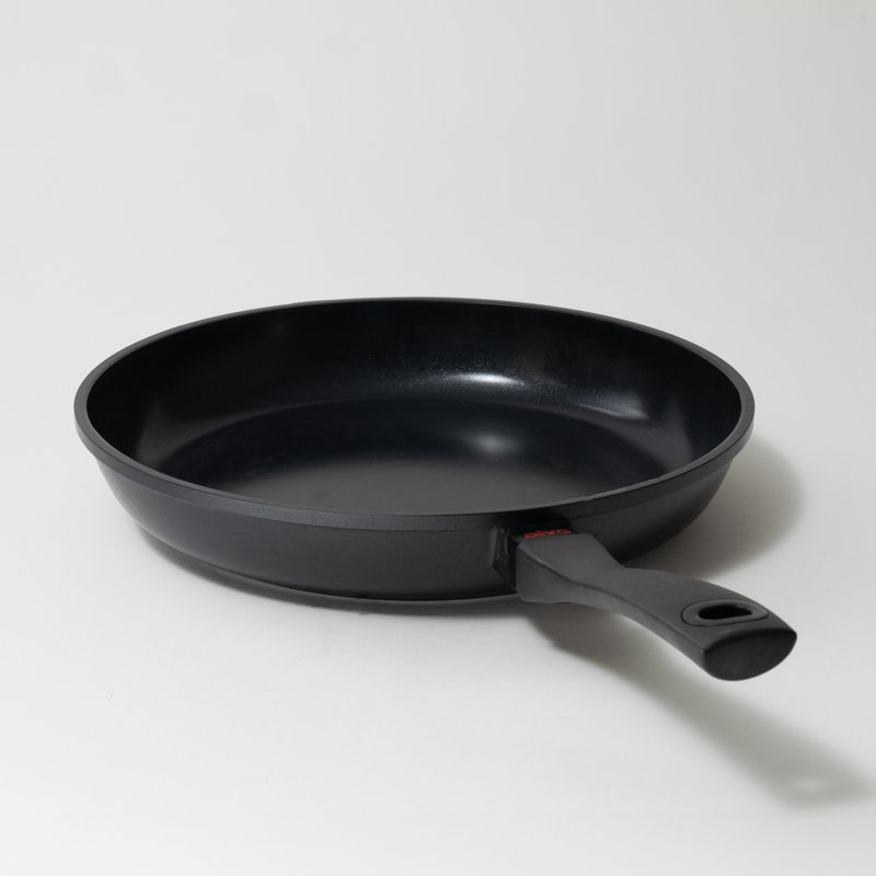 Alva 11" Black Nonstick Cast Aluminum Frying Pan with Ceramic Coating