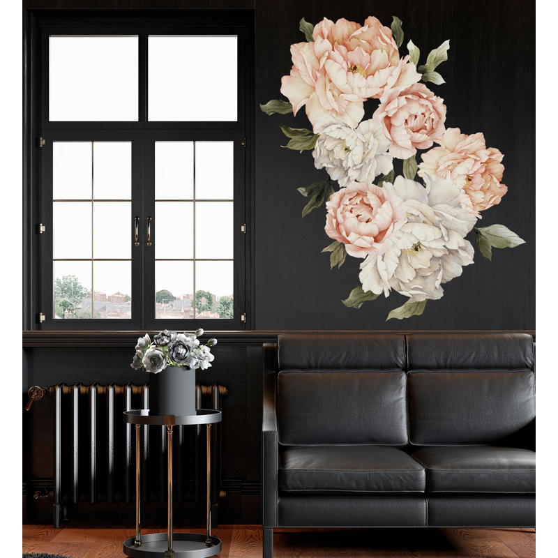 Adhésif décoratif pivoines Hiya, Orange