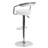Damian Contemporary Vinyl Adjustable Height Barstool with Arms and Chrome Base-31020384