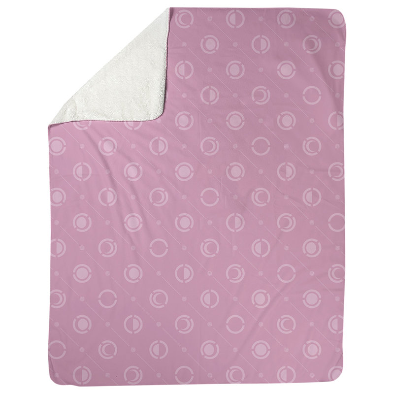 Couverture polaire moon phases, l 50 po x L 60 po, Rose