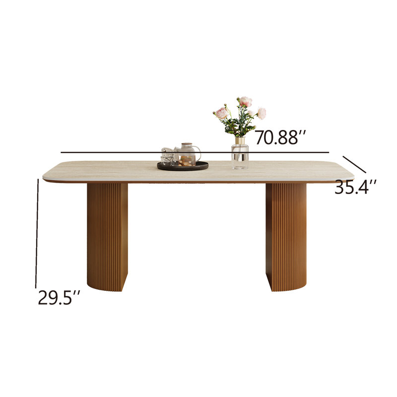 Table de salle à manger 71 po, H 29,5 po x L 71 po x P 35,4 po