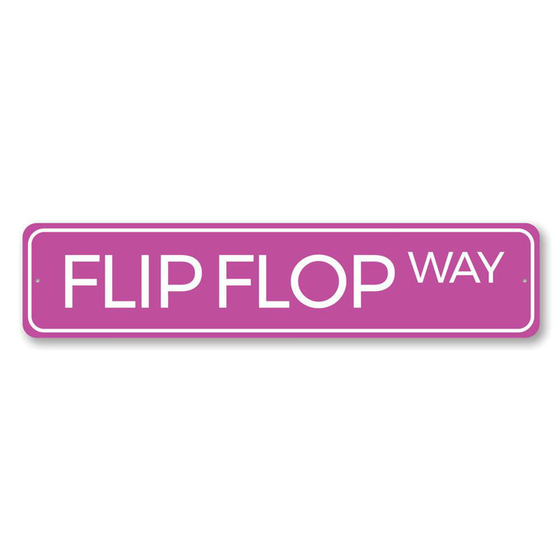 Plaque en aluminium Flip Flop Way, H 4 po x l 18 po x P 0,04 po