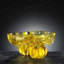 LIULI Crystal Art Crystal Bowl In Squash Shape Sculpture, "Golden Gourds Of Fortune"
