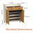 Herringbone Wood 2-Door Shoe Storage Cabinet With Adjustable Shelves - 4-Tier Rack Organizer With Drawer, Freestanding-7949296