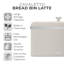 Tower Cavaletto Bread Bin with Removable Lid, Large Capacity, Durable Steel Body-91967113