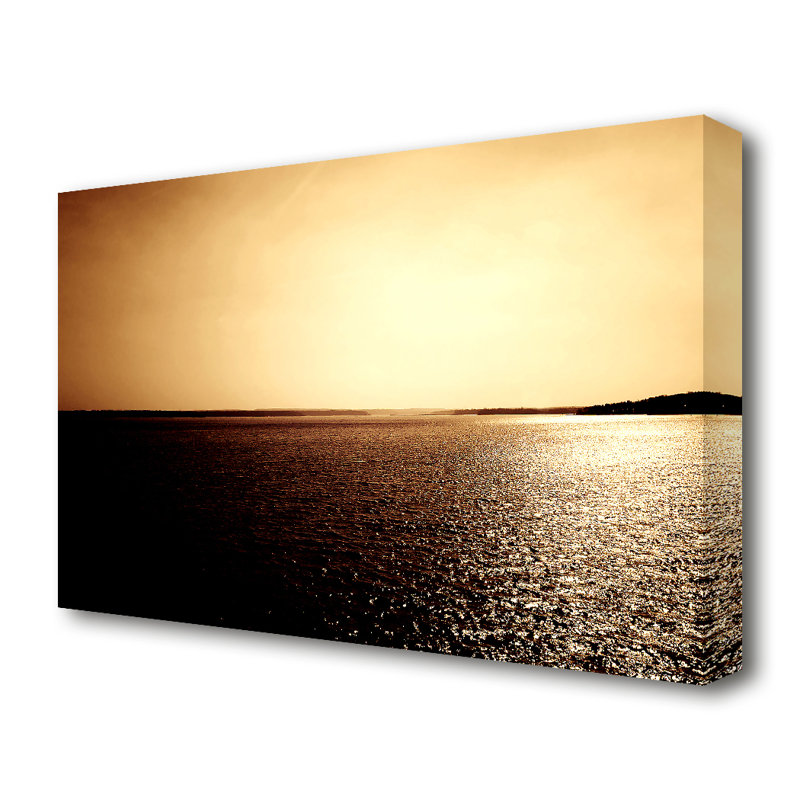 East Urban Home Sunshine Glistening On The Ocean Seascape - Wrapped ...
