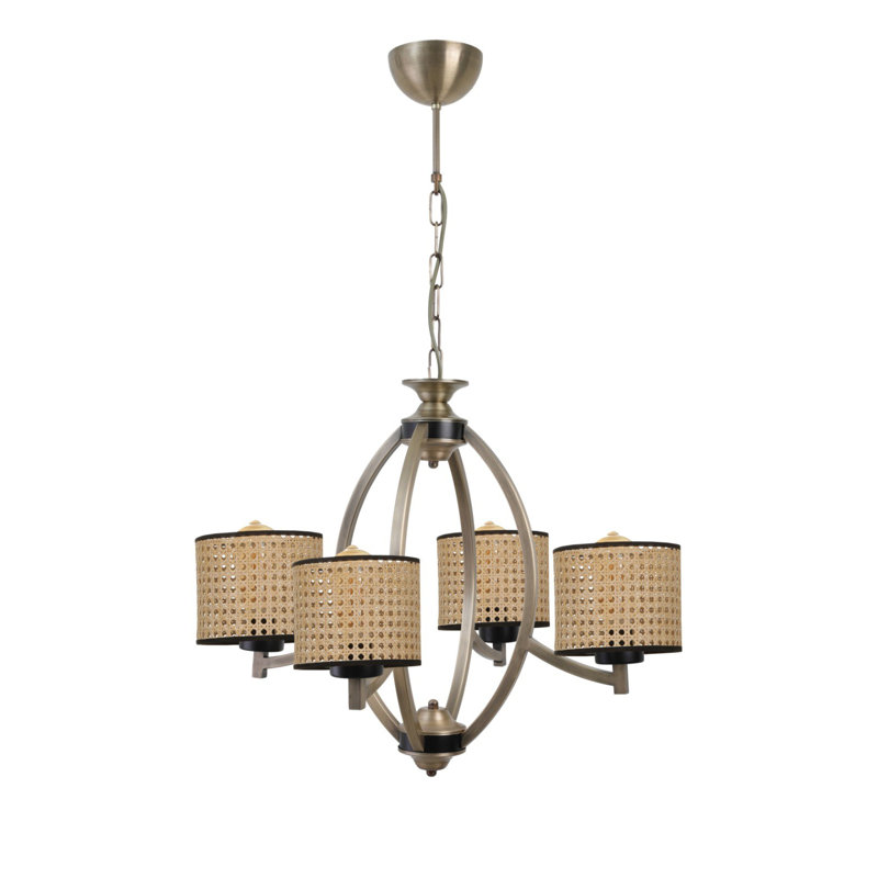Kikuko 4 - Light Shaded Chandelier, Gold