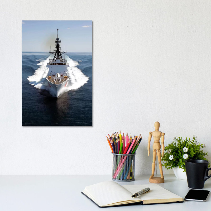 US Coast Guard Cutter Waesche Navigates the Gulf of Mexico I 1 Piece Wrapped Canvas Wall Art, 20.32 cm H x 30.48 cm W