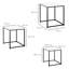 Three Nest of Tables 50*50*60 cm Manufactured Wood 1 Piece Nesting Coffee Table White Height Adjustable