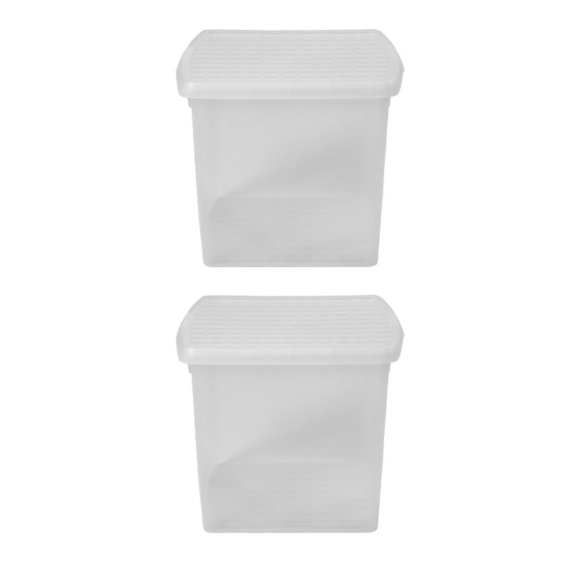 Wham Clip Square Plastic Storage Boxes with Secure Clip Lock Lids Clear/Clear/Clear