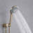 Modern 10" Round Wall Mounted Pressure Balance Rainfall Shower System With Swivel Tub Spout And Handheld Shower-129110280