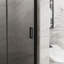 Porte de douche en verre trempé sans cadre 1/4 po en verre trempé transparent, pliable