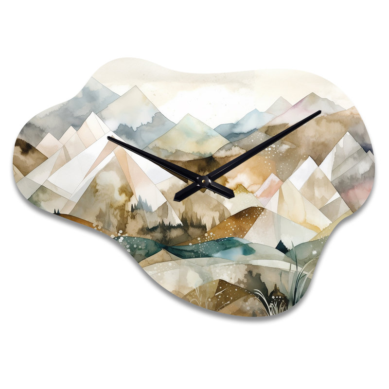 Boehmer Exploration The Evolving Silver Mountains II - Landscape Cloud, horloge murale, Grand