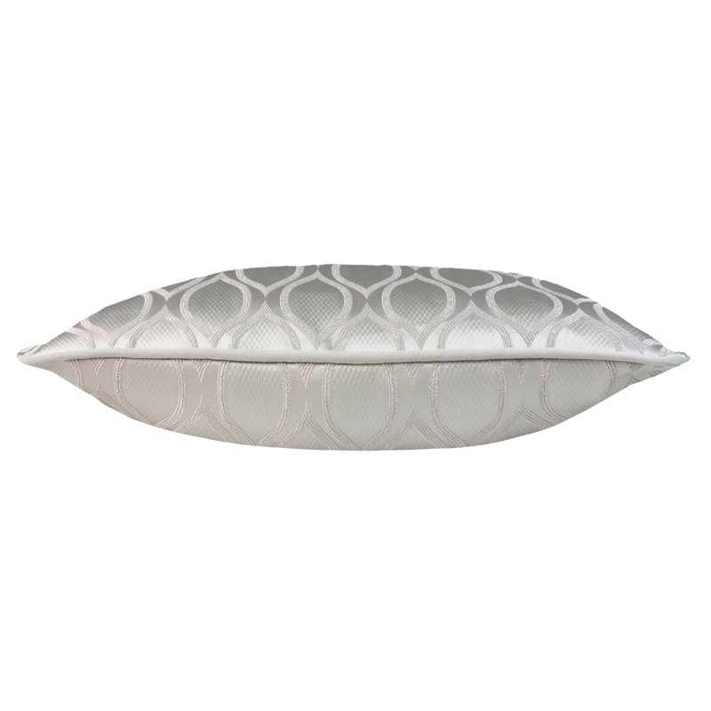 Columbus Geometric Square Scatter Cushion, Feathers, Sterling