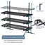 Étagère murale de garage robuste et étagère à contenant d'expédition - support de rangement réglable en métal à 3 niveaux avec supports de tablette suspendus, espace de rangement vertical sans perçage pour espacement de cadre de 43,3 po / 55,1 po