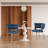 17.72'' H Velvet Upholstered Metal Side Chair-1031742250