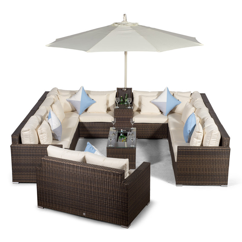 Yancey 5 Seater Rattan Corner Sofa Set