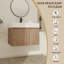Ensemble de meuble-lavabo mural simple 30 po Reeshemah