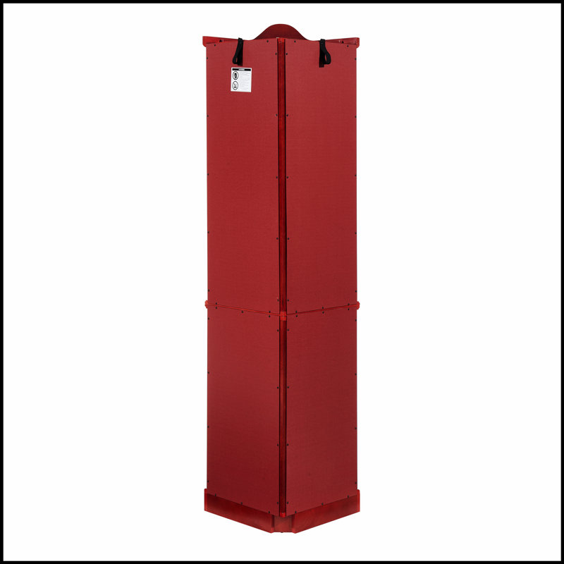 Glass Cabinet Lighted Corner Display Curio, Perfect for Showcasing Collectibles and Maximizing Space in Any Room, Cherry