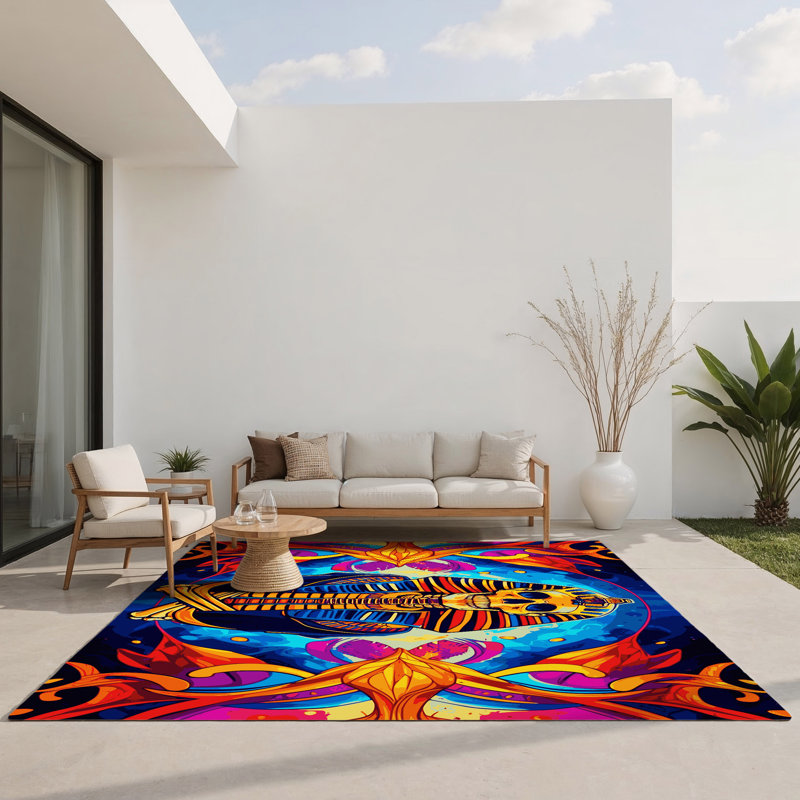 Tapis intérieur et extérieur Luminous Dive, Rectangulaire 3 pi x 5 pi
