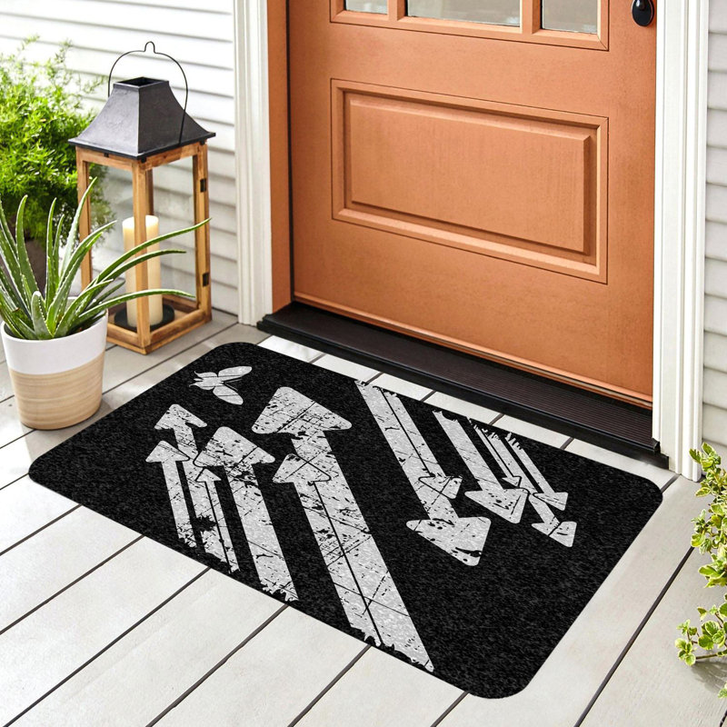 Paillasson durable en PVC antidérapant de 15,7 po x 27,6 po | Matériau 100% PVC résistant aux intempéries | Idéal pour une utilisation intérieure et extérieure, facile à nettoyer, design élégant pour les entrées de maison et les patios