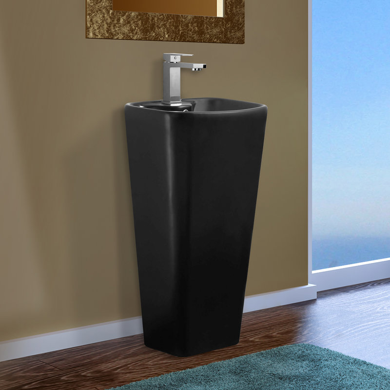 Lavabo de salle de bain 33 po, Noir