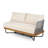 Outdoor Acacia Wood Rope Woven Sofa Sectional Set,Beige