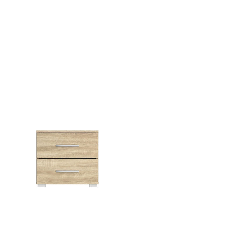 Aditio 2 Drawer Bedside Table, Sonoma oak