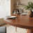 Round Mid-Century Farmhouse Solid Wood Dining Table-311328469