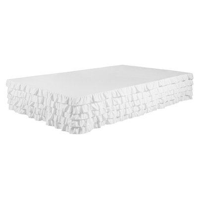 Bed Skirt Tiered Waterfall Dust Ruffle 14” Drop - Bedskirt 2 