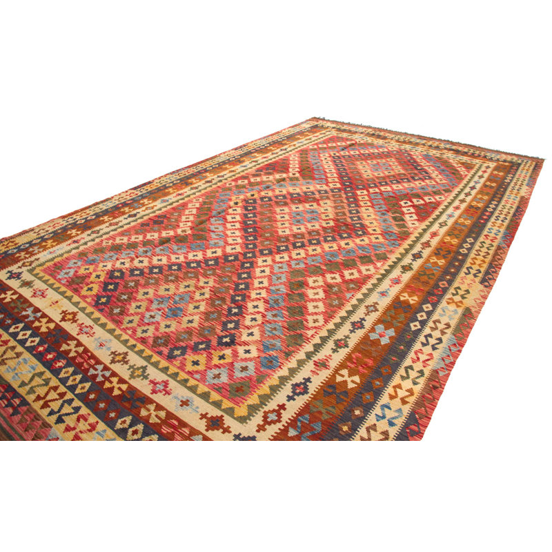 Geometric Wool Hand Woven 295cm X 505cm Area Rug
