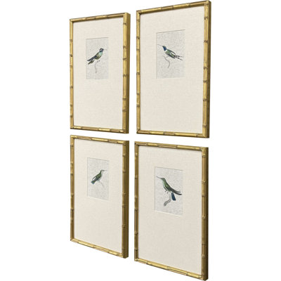 Antique Hummingbirds Framed Art